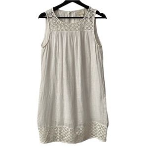 Cynthia Rowley 100% Linen Floral Lace Dress